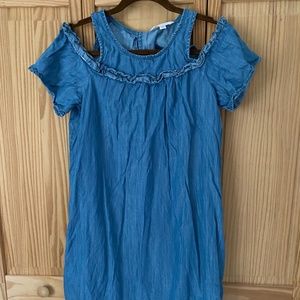 Small Lauren Conrad Denim shoulderless Dress